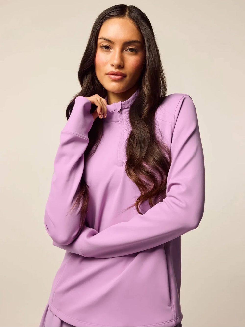 Greyson Soleil Quarter-Zip Performance Slim-Fit Top Wisteria